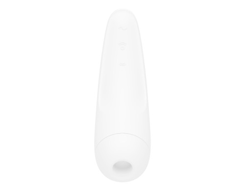 Вакуумный клиторальный стимулятор Satisfyer Curvy 2+ White с управлением через интернет