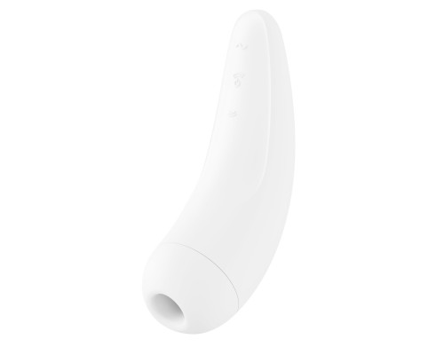 Вакуумный клиторальный стимулятор Satisfyer Curvy 2+ White с управлением через интернет