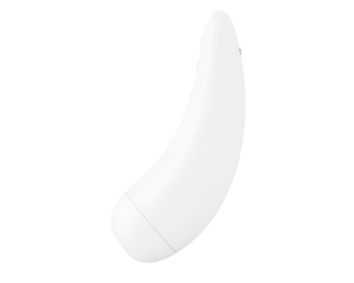 Вакуумный клиторальный стимулятор Satisfyer Curvy 2+ White с управлением через интернет