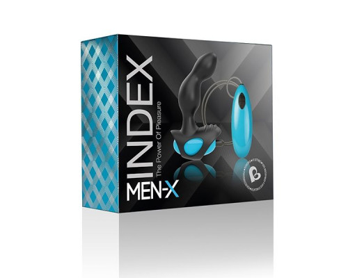 Вибромассажер простаты Rocks Off Men-X - Index с пультом и съемной насадкой