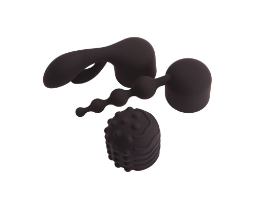 Вибромассажер с тремя насадками Pornhub Supercharge Wand Set, мощный