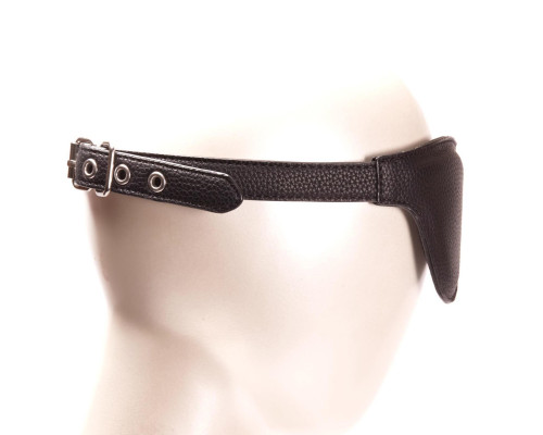 Маска на глаза Pornhub Faux Leather Mask экокожа, черная, очень комфортная