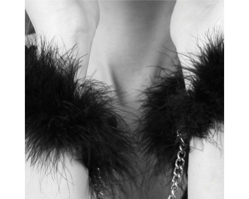 Пухнасті наручники Bijoux Indiscrets Za za zu - feahter handcuffs, пір'яні, подарункове паковання