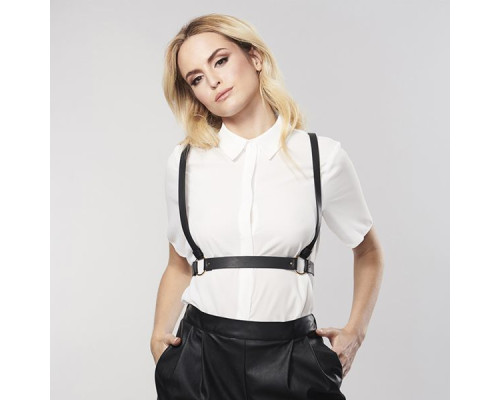 Портупея Bijoux Indiscrets MAZE - X Harness Black, екошкіра