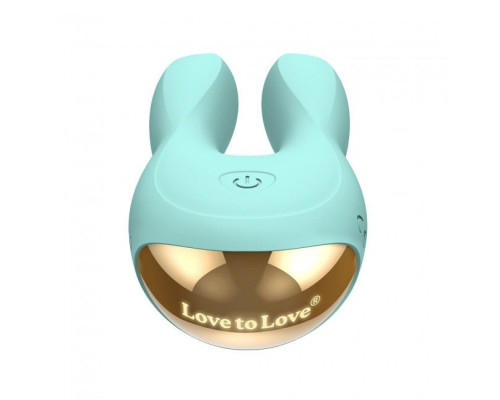 Вібратор-кролик Love To Love Hear Me Menthe з двома моторчиками і різнобарвною LED-підсвіткою