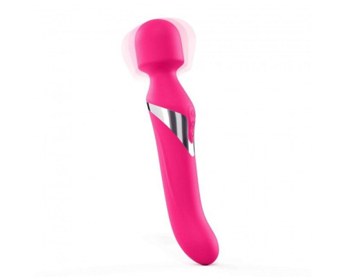 Вібромасажер 2в1 Dorcel Dual Orgasms Magenta класичний масажер і вібратор з перлинним масажем