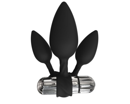 Набір анальних вібропробок Bathmate Anal Training Plugs VIBE, діаметр 2,5 см - 3,1см - 3,8см