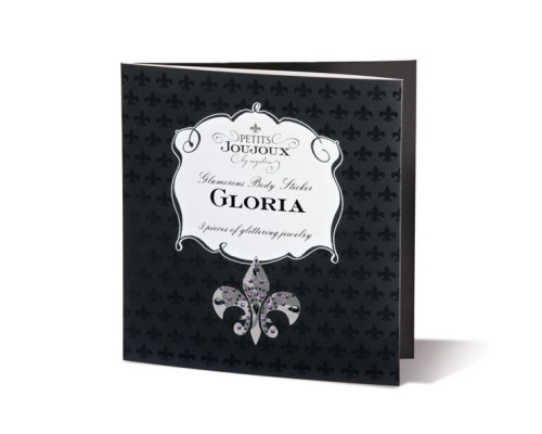 Пестіс з кристалів Petits Joujoux Gloria set of 3 - Black/Red, прикраса на груди та вульву
