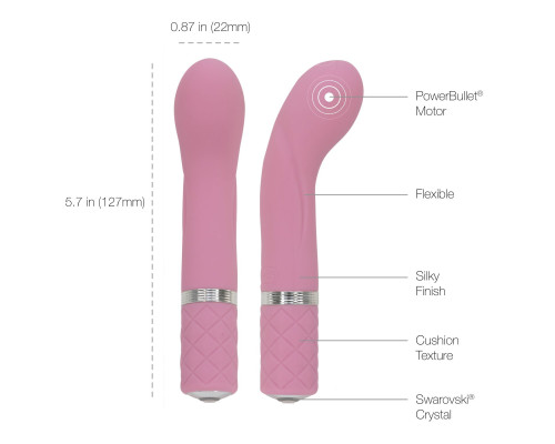 Розкішний вібратор Pillow Talk - Racy Pink з кристалом Swarovski для точки G, подарункове паковання
