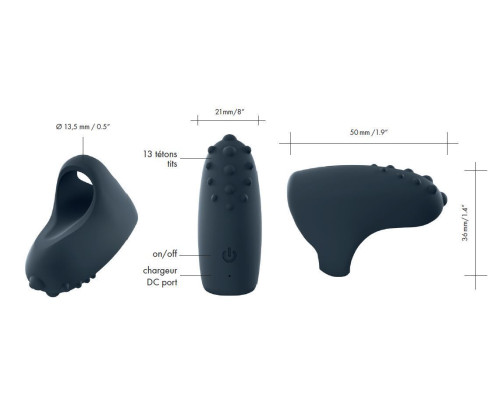 Вібратор на палець Dorcel MAGIC FINGER Black перезаряджуваний, 3 режими роботи