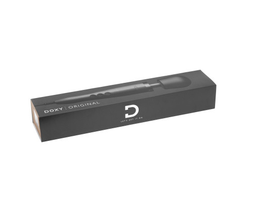 Вібромасажер DOXY Original Black, дуже потужний, живлення 220В, пульсівні вібрації