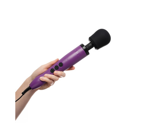 Вібромасажер DOXY Original Purple, дуже потужний, живлення 220В, пульсівні вібрації