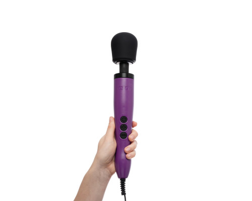 Вібромасажер DOXY Original Purple, дуже потужний, живлення 220В, пульсівні вібрації