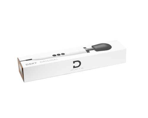 Вібромасажер DOXY Original White, дуже потужний, живлення 220В, пульсівні вібрації