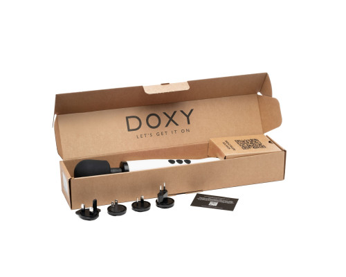 Вібромасажер DOXY Original White, дуже потужний, живлення 220В, пульсівні вібрації