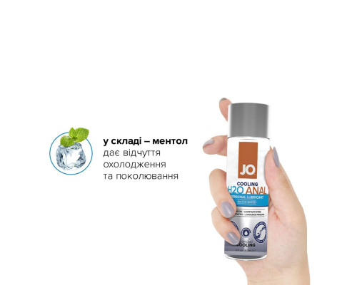 Анальна змазка JO ANAL H2O — COOLING (60 мл) охолоджувальна, на водній основі