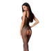 Бодістокінг Passion BS071 black, комбінезон на бретелях
