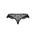 Трусики з оборками Passion Exclusive DONIA THONG XXL/XXXL, black