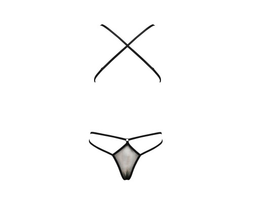 Боді монокіні з декольте Passion ERZA BODY L/XL, black