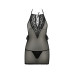Сорочка прозора приталена Passion ERZA CHEMISE L/XL, black, трусики
