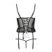 (SALE) Корсет з пажами PERDITA CORSET black XXL/XXXL - Passion Exclusive стрепи, трусики, укорочений