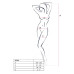 Бодістокінг Passion BS046 white, комбінезон з імітацією панчох