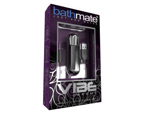 Вібропуля Bathmate Vibe Bullet Chrome, глибока потужна вібрація