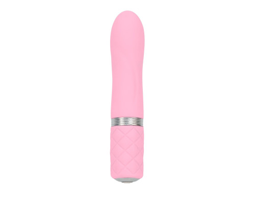 Розкішний вібратор PILLOW TALK - Flirty Pink з кристалом Swarovski, гнучка головка