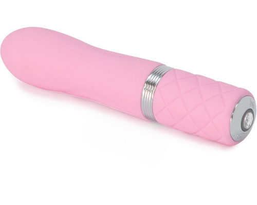 Розкішний вібратор PILLOW TALK - Flirty Pink з кристалом Swarovski, гнучка головка