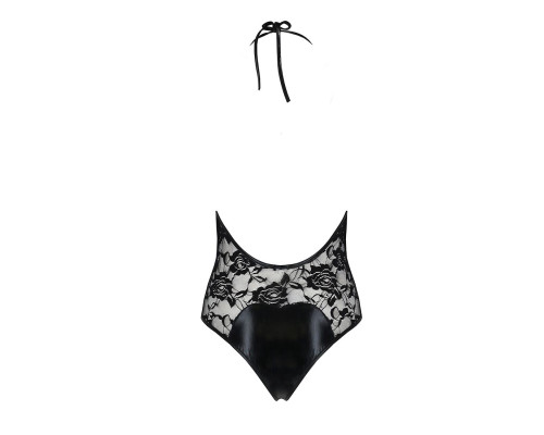 Боді з дуже глибоким декольте Passion DARYL BODY L/XL, black