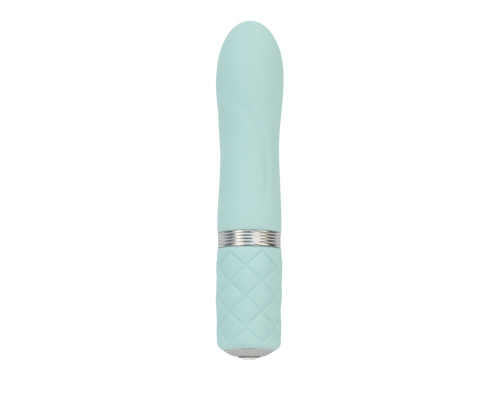 Розкішний вібратор PILLOW TALK - Flirty Teal з кристалом Swarovski, гнучка головка