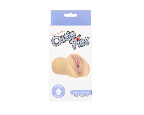 Мастурбатор-вагіна та попка Cutie Pies Baker Becky Vagina & Ass Masturbator, віброкуля в подарунок