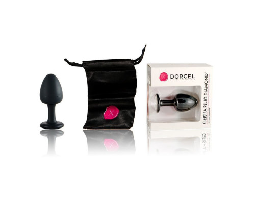 Анальная пробка Dorcel Geisha Plug Diamond M с шариком внутри (мятая упаковка)