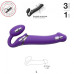 Безремневий страпон з вібрацією Strap-On-Me Vibrating Violet L  (м'ята упаковка)