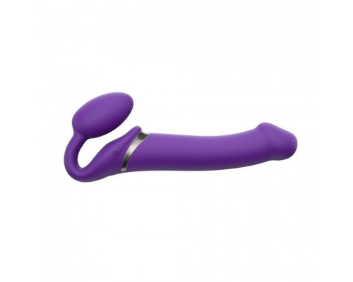 Безремневий страпон з вібрацією Strap-On-Me Vibrating Violet L  (м'ята упаковка)