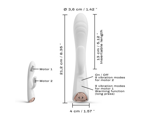 Вібратор-кролик Dorcel FLEXI RABBIT WHITE  (м'ята упаковка)