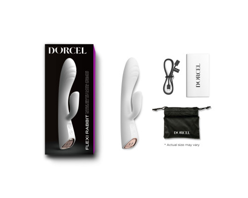 Вібратор-кролик Dorcel FLEXI RABBIT WHITE  (м'ята упаковка)