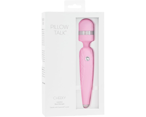 Розкішний вібромасажер PILLOW TALK - Cheeky Pink з кристалом Swarovsky, плавне підвищення потужності