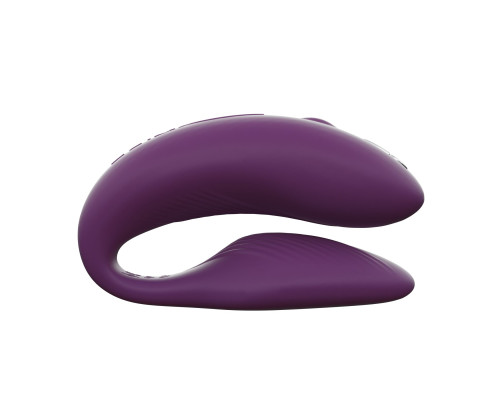 Смарт-вібратор для пар We-Vibe Chorus Purple, сенсорне керування вібраціями стисненням пульта