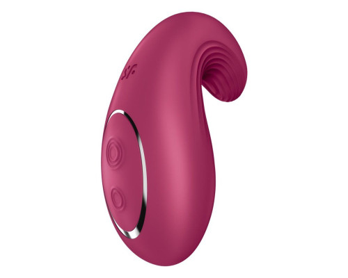Вібратор Satisfyer Dipping Delight Berry, 2 мотори, гнучкий кінчик
