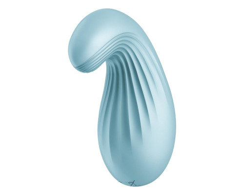 Вібратор Satisfyer Dipping Delight Light Blue, 2 мотори, гнучкий кінчик
