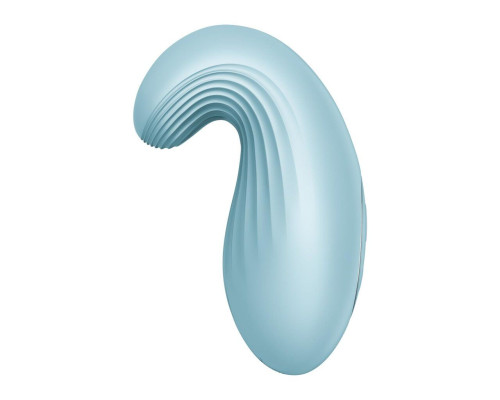 Вібратор Satisfyer Dipping Delight Light Blue, 2 мотори, гнучкий кінчик