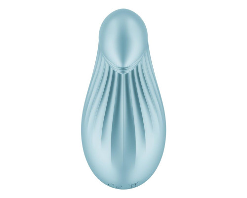 Вібратор Satisfyer Dipping Delight Light Blue, 2 мотори, гнучкий кінчик
