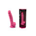 Фалоімітатор SilexD Johnny Pink Glow in the dark, двошаровий, силікон+Silexpan, діаметр 3,5см