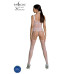 Бодістокінг Passion ECO BS001 One Size white, з доступом, імітація підв’язок, флористичний декор