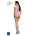 Бодістокінг Passion ECO BS007 white, з доступом, силуетний малюнок, імітація підв’язок