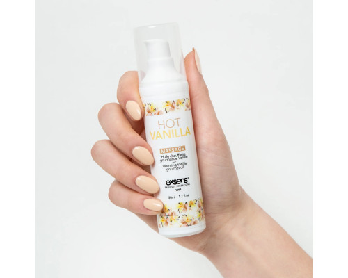 Масажна олія EXSENS Hot Vanilla 50мл розігрівальна, без цукру, без парабенів, їстівна