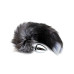 Металева анальна пробка Лисячий хвіст Alive Black And White Fox Tail L (м'ята упаковка)