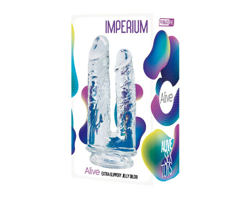 Прозорий фалоімітатор Alive Imperium Jelly Dildo (м'ята упаковка)
