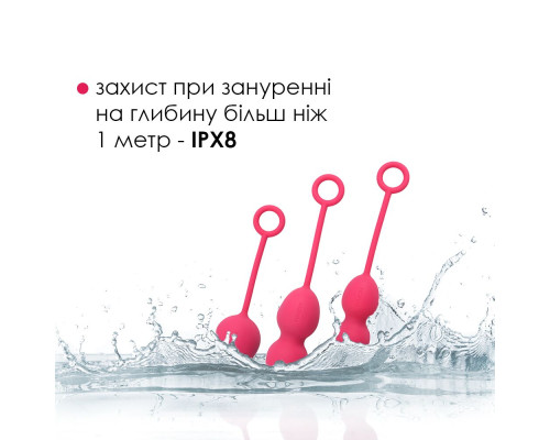 Набір вагінальних кульок зі зміщеним центром ваги Svakom Nova Plum Red (м'ята упаковка!!!)